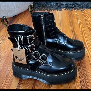 Dr. Martens Jadon Max Hardware Black Boots NWT